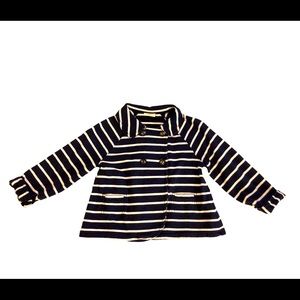 Crazy 8 Navy/ White Striped Nautical Jacket Size 7/8